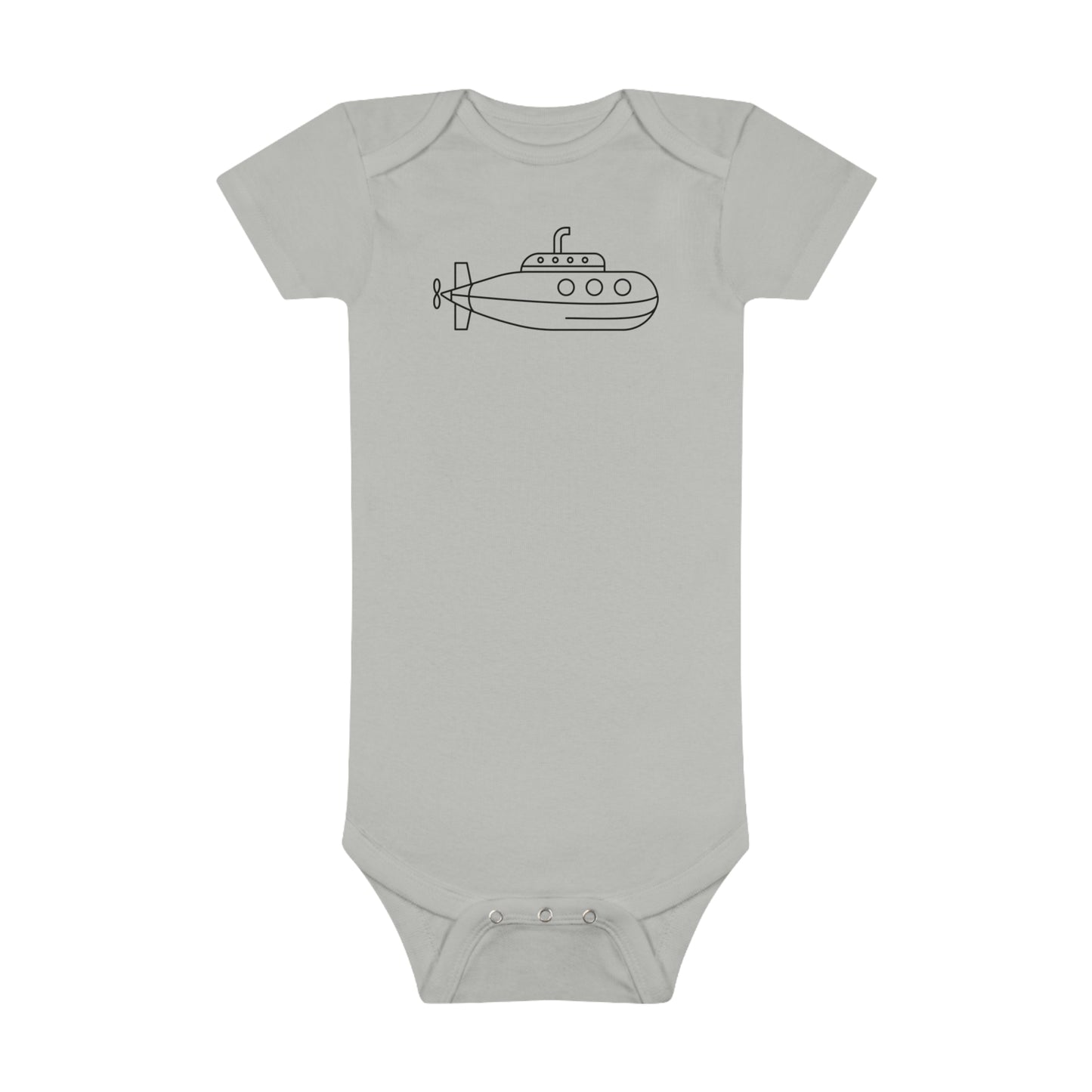 Happy Submarine Print Baby Onesies