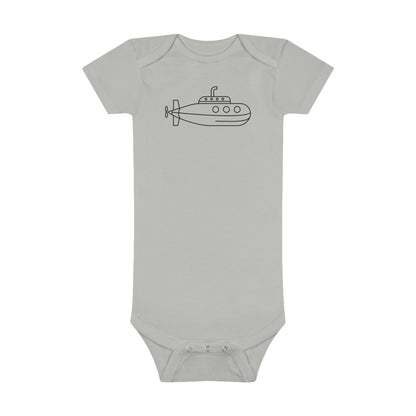 Happy Submarine Print Baby Onesies