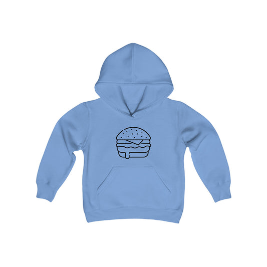 Burger Print Kids Hoodie