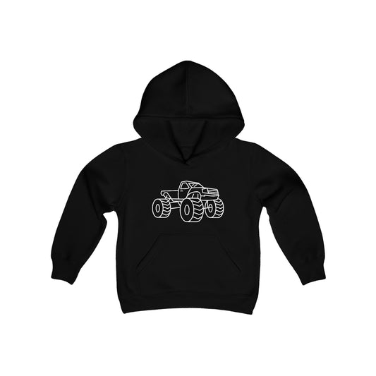 Monster Truck Print Kids Hoodie