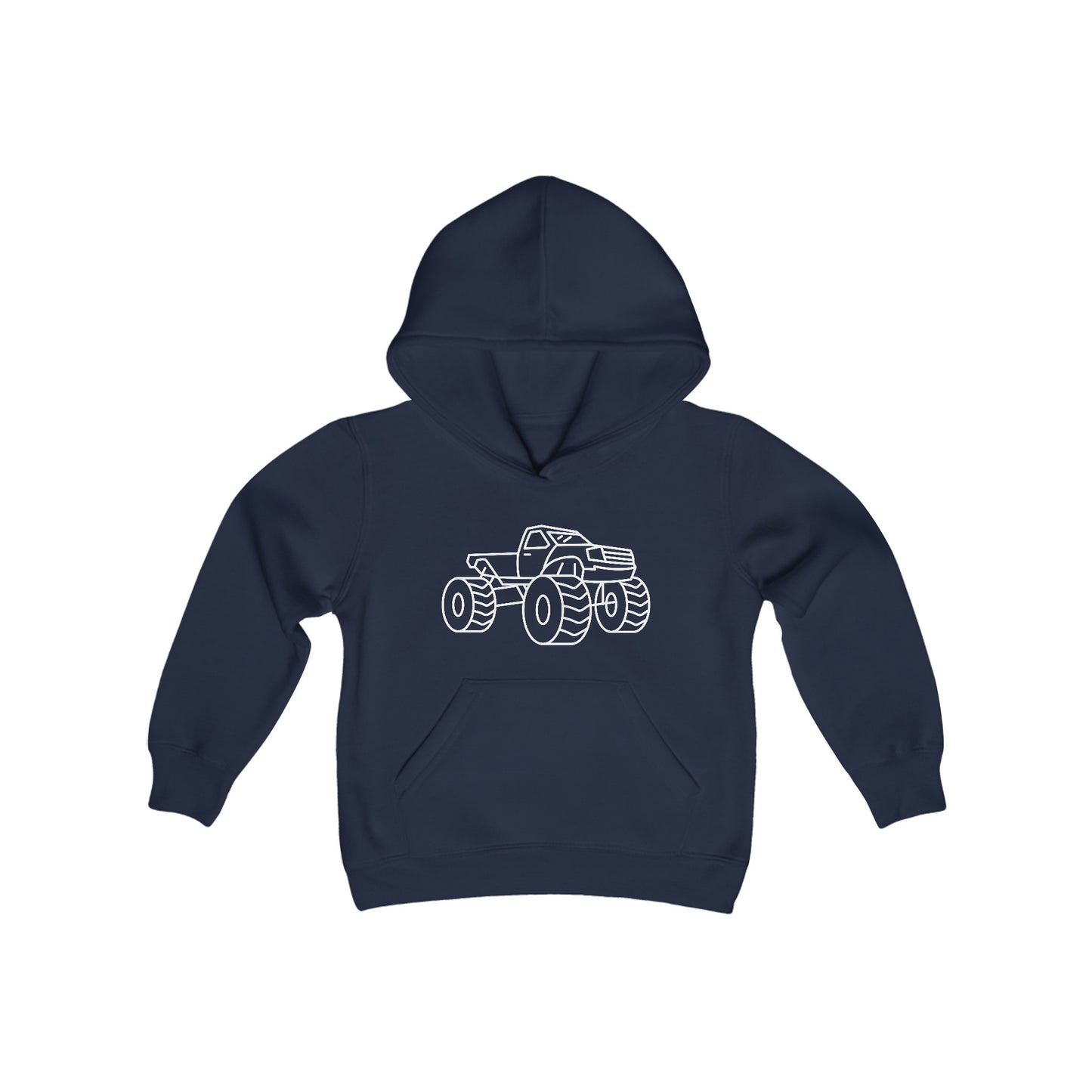 Monster Truck Print Kids Hoodie