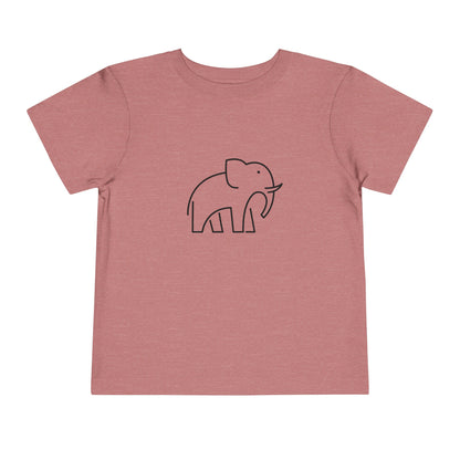 Standing Elephant Print Toddlers T-Shirt