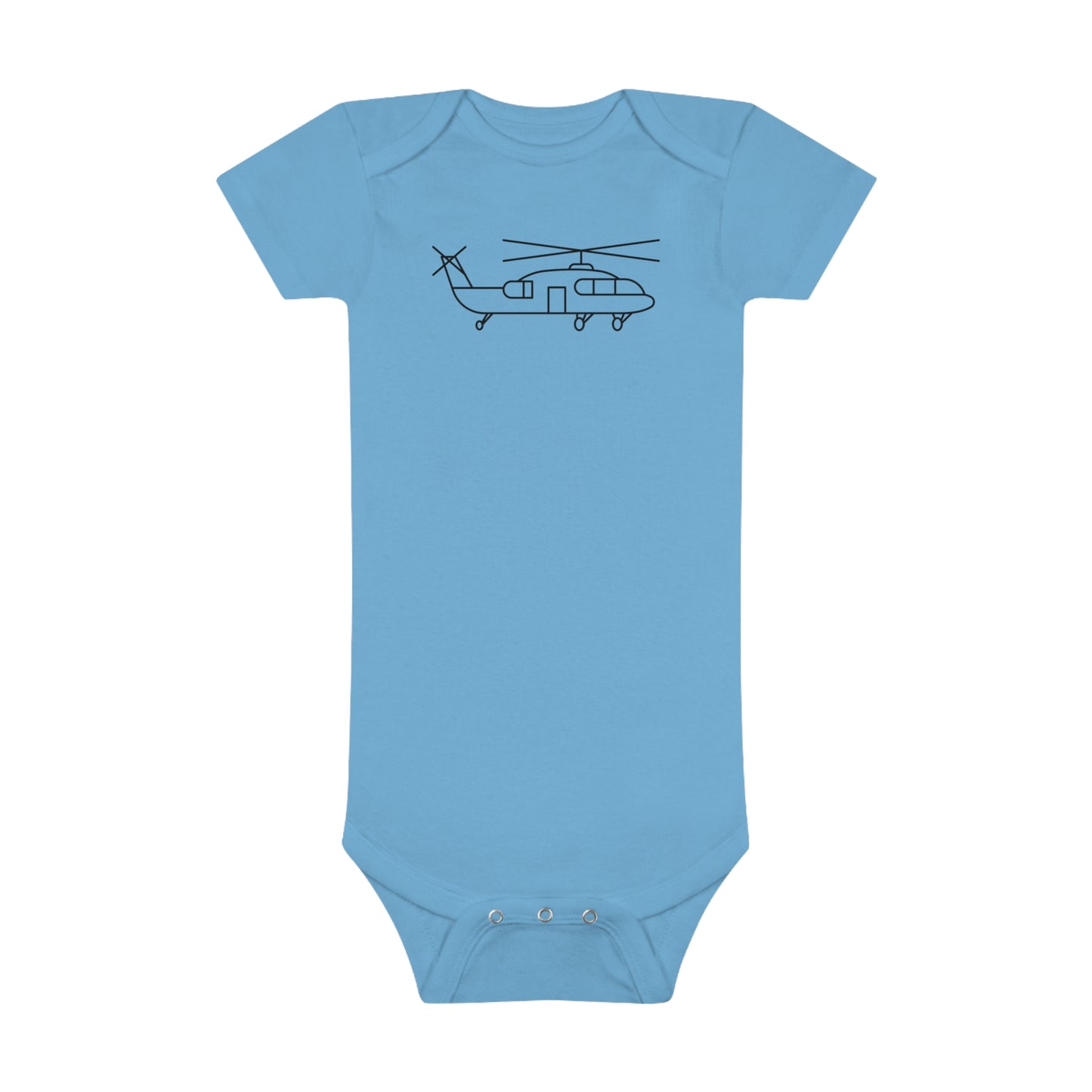 Flying Helicopter Print Baby Onesies