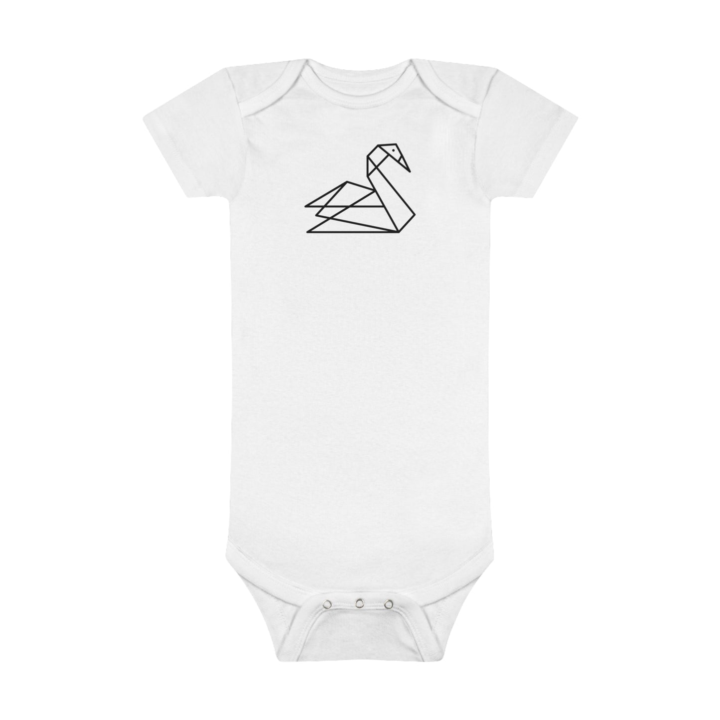 Origami Swan Print Baby Onesies