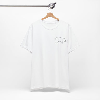 Hippo Print Men & Women T-Shirt