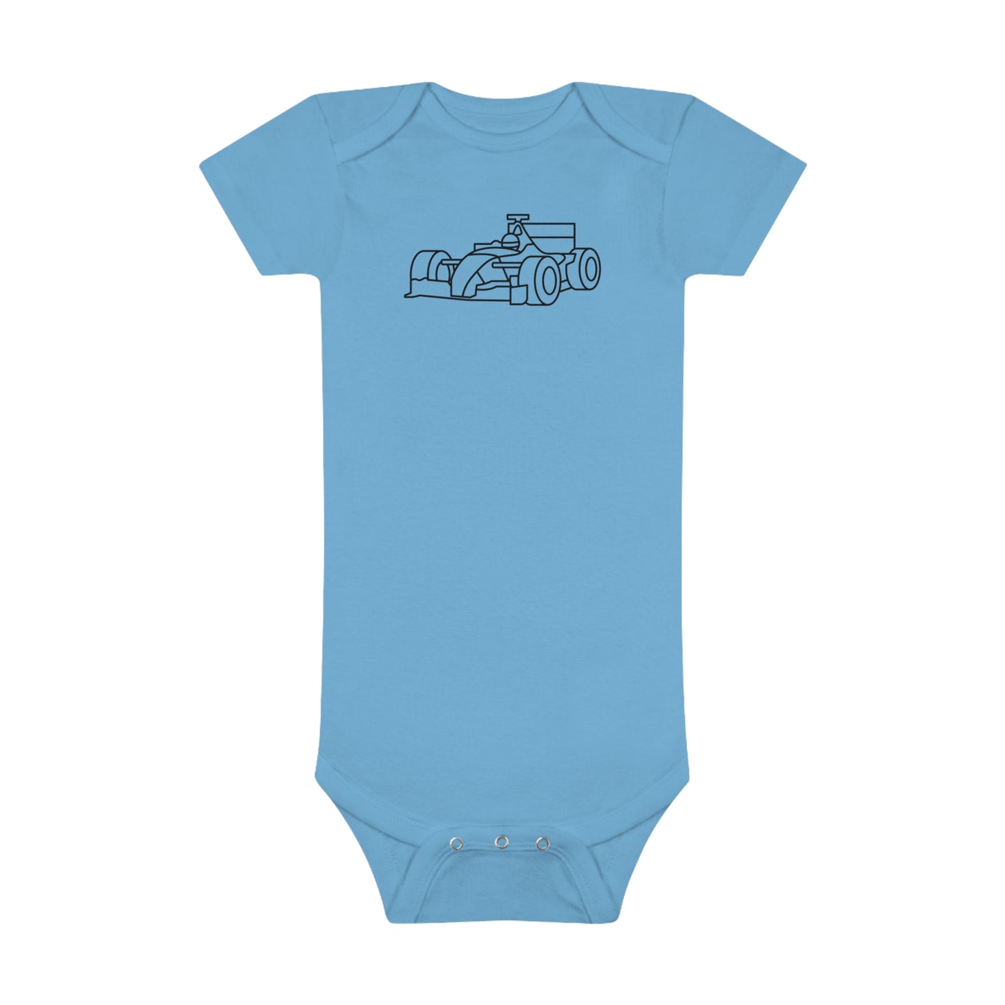 Zooming Race Car Print Baby Onesies