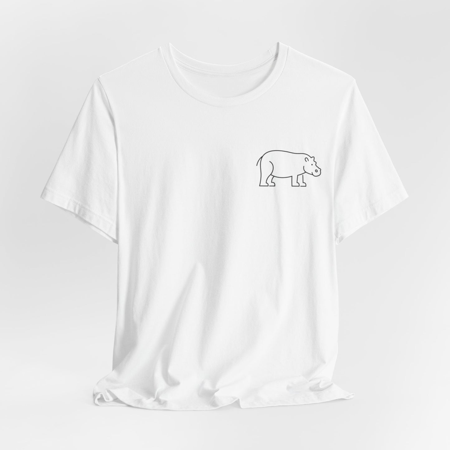 Hippo Print Men & Women T-Shirt