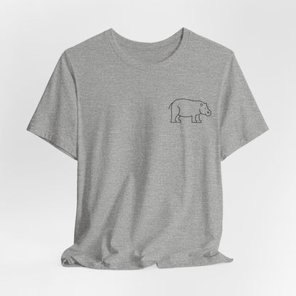 Hippo Print Men & Women T-Shirt