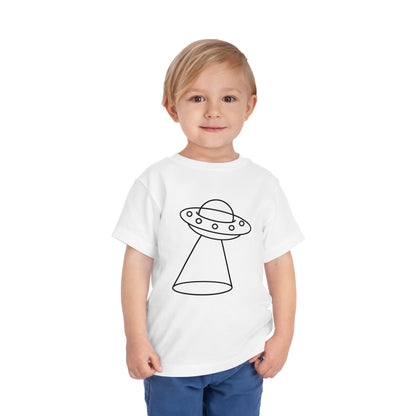 UFO with a Beam of Light Print Kids T-Shirt