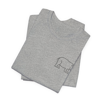 Hippo Print Men & Women T-Shirt