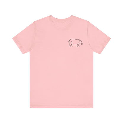 Hippo Print Men & Women T-Shirt