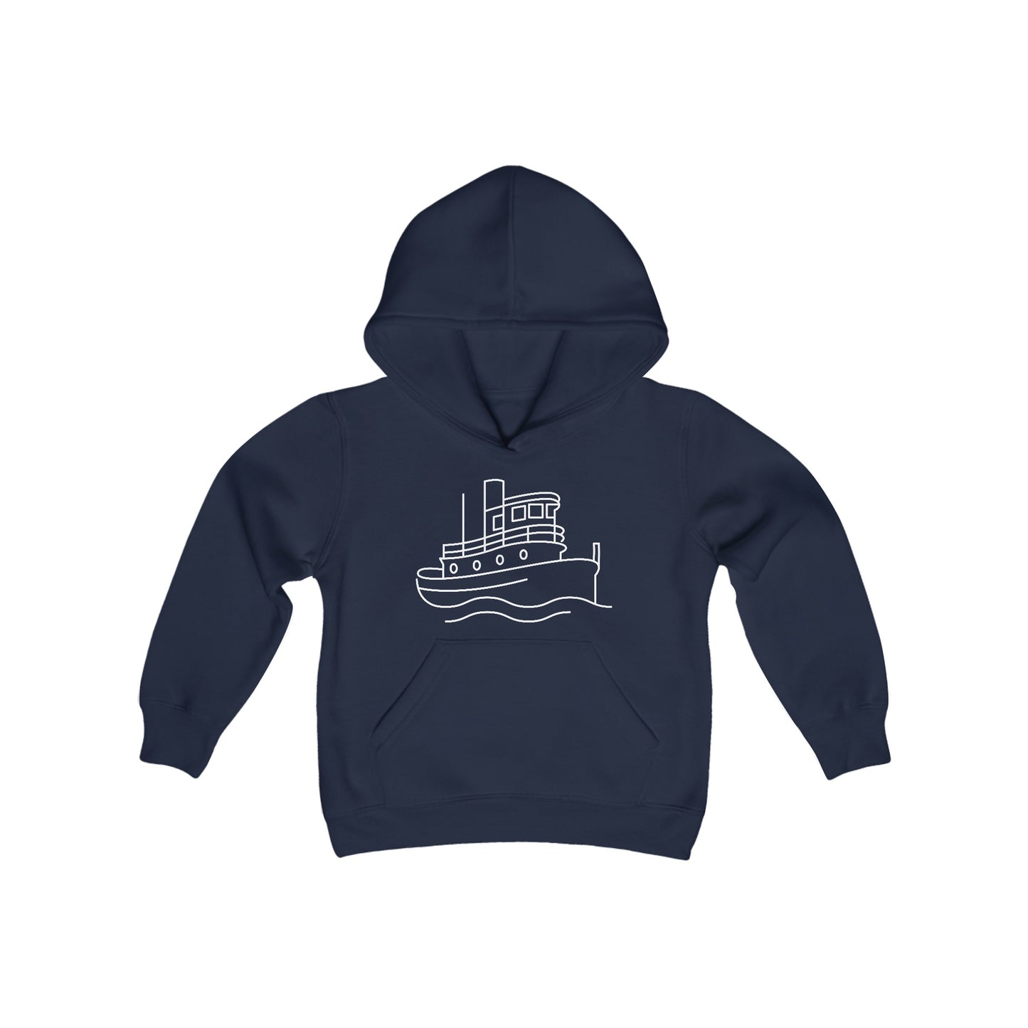 Tug Boat Print Kids Hoodie