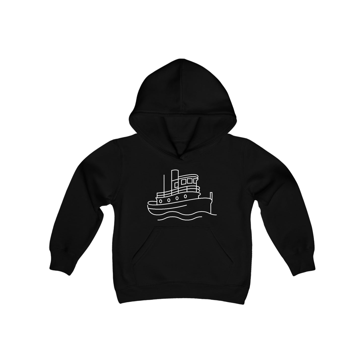 Tug Boat Print Kids Hoodie