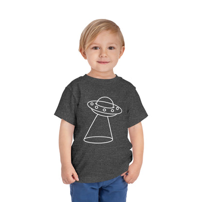 UFO with a Beam of Light Print Kids T-Shirt