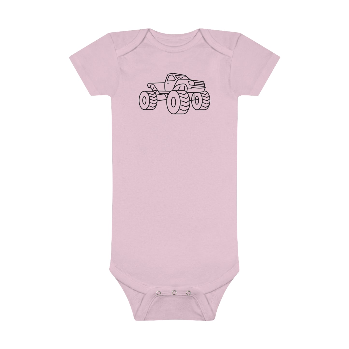 Monster Truck Print Baby Onesie