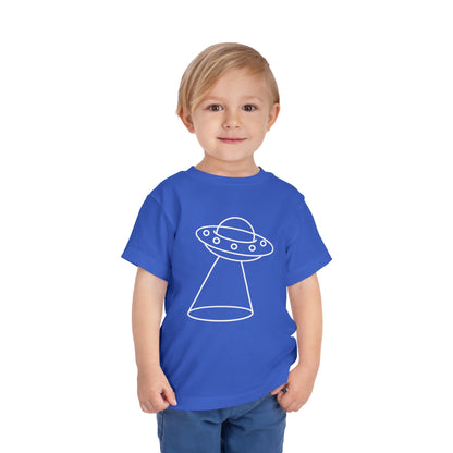 UFO with a Beam of Light Print Kids T-Shirt