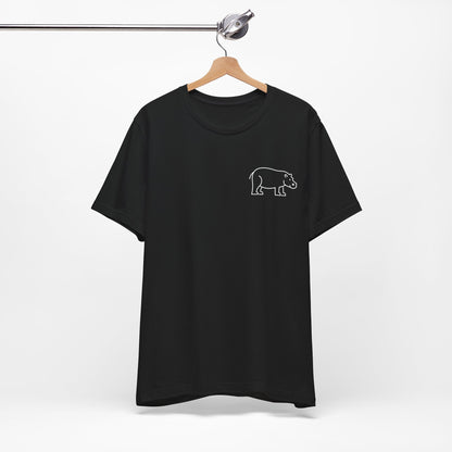 Hippo Print Men & Women T-Shirt