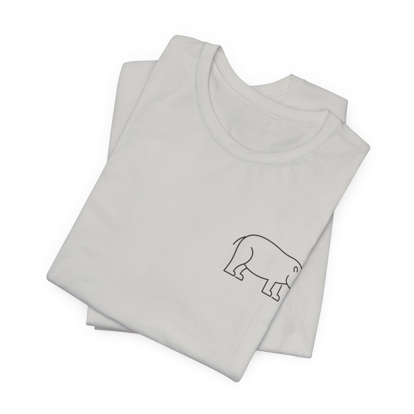 Hippo Print Men & Women T-Shirt