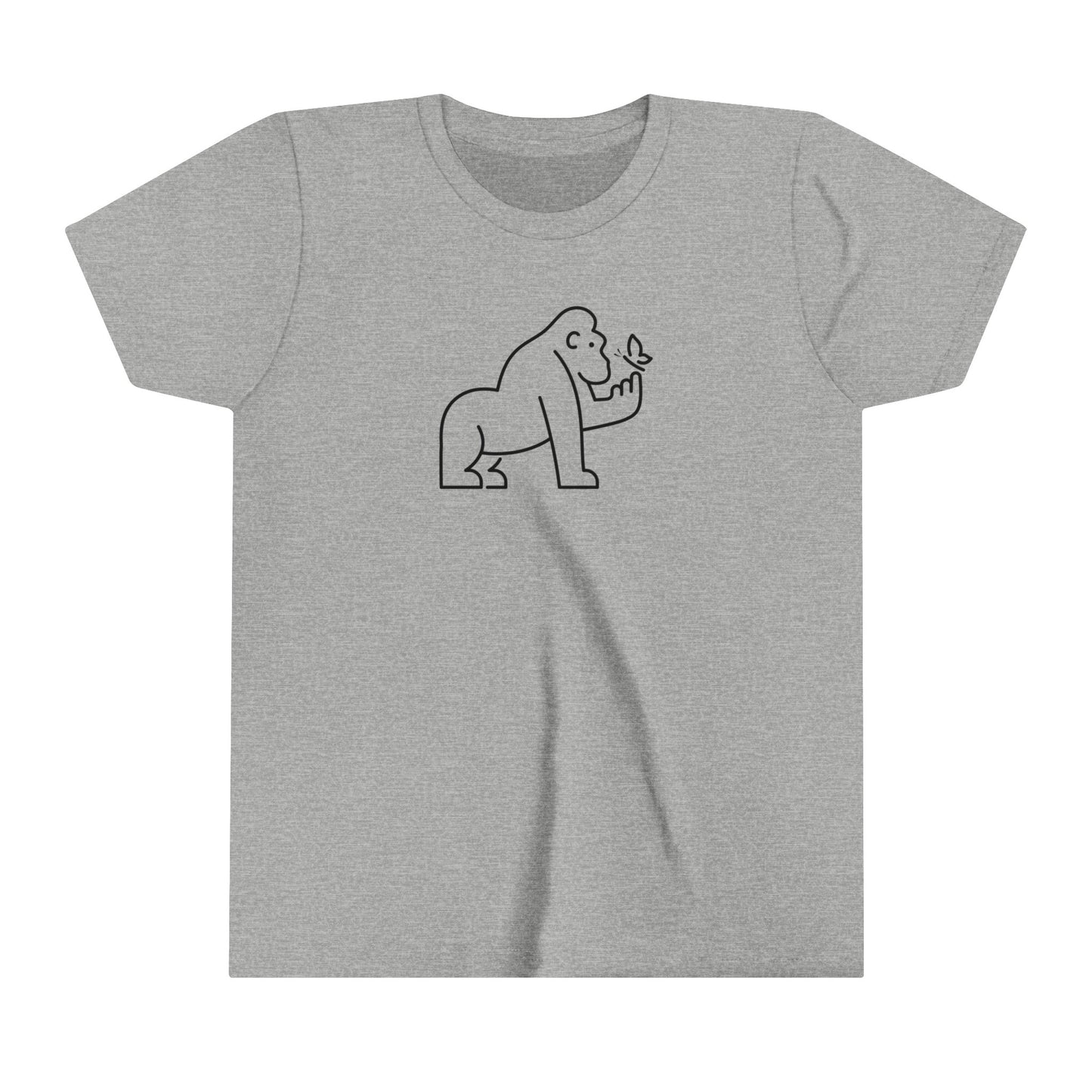 Gorilla Holding Butterfly Youth T-Shirt