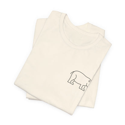 Hippo Print Men & Women T-Shirt