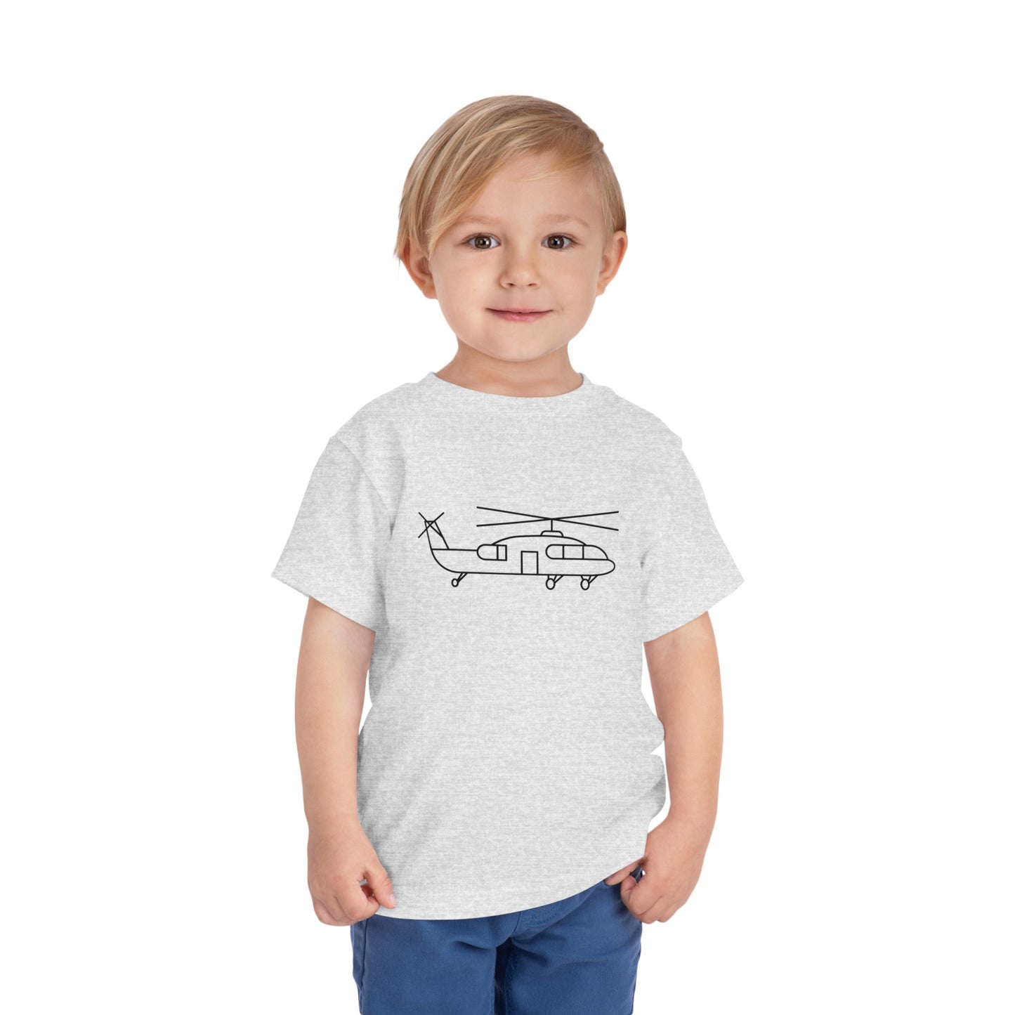 Flying Helicopter Print Kids T-Shirt