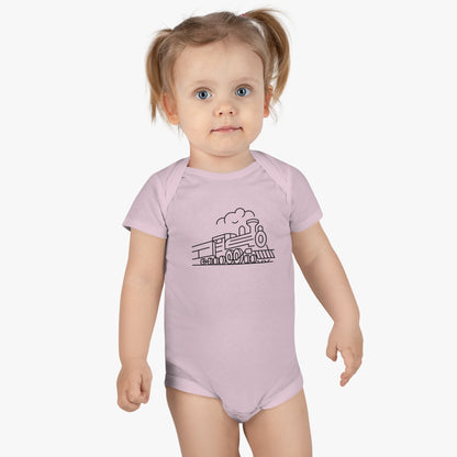 Choo-Choo Train Print Baby Onesies