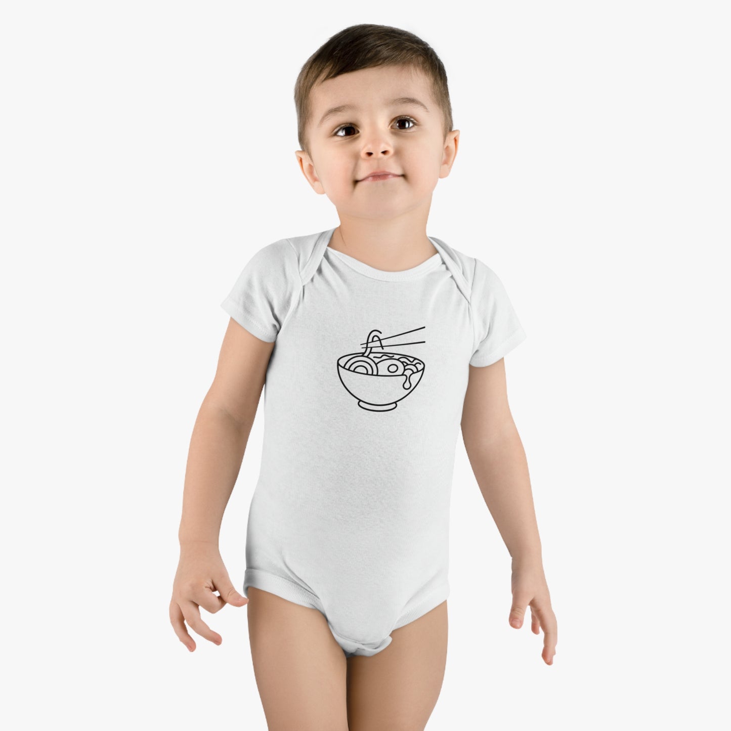 Ramen Noodles in a Bowl Print Baby Onesies