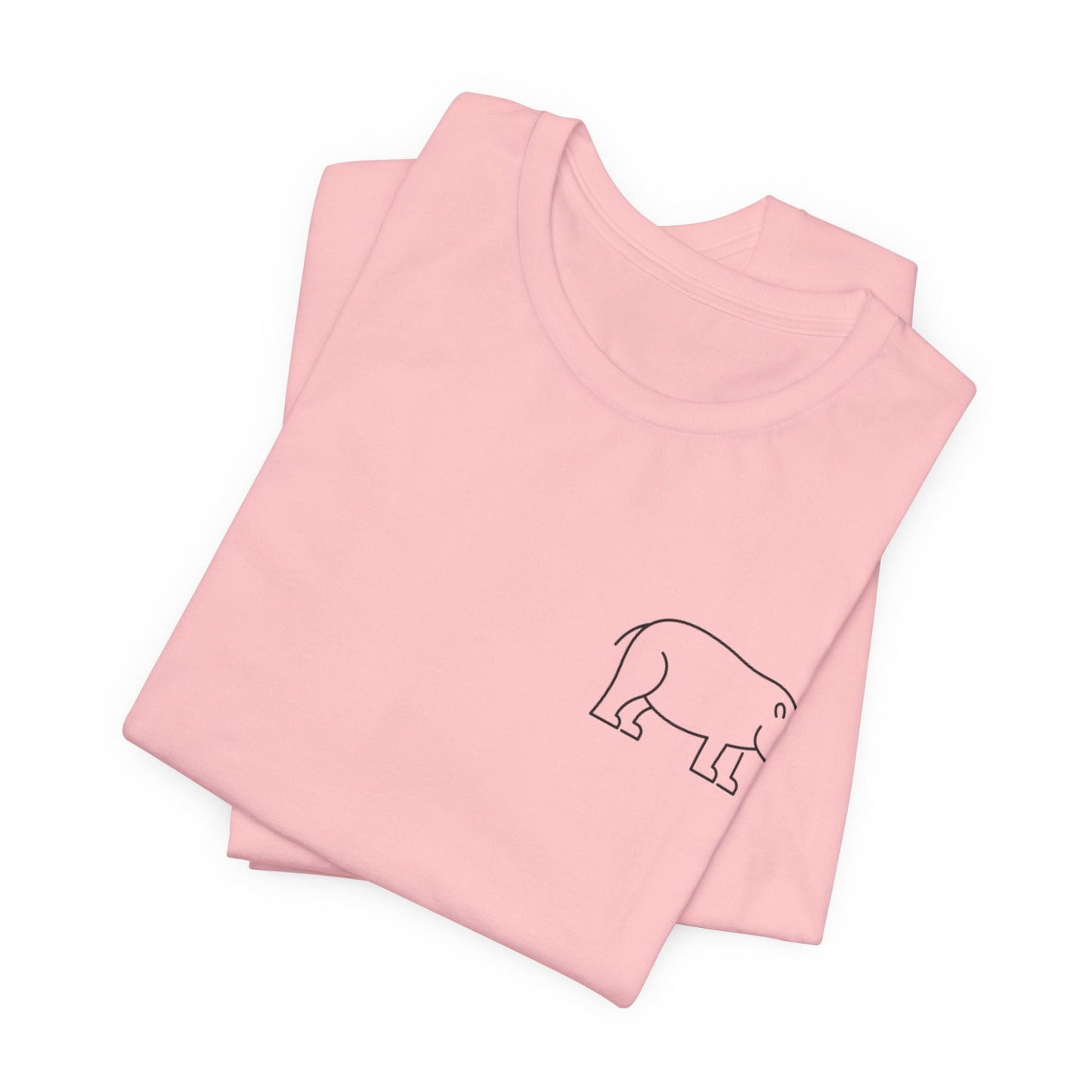 Hippo Print Men & Women T-Shirt