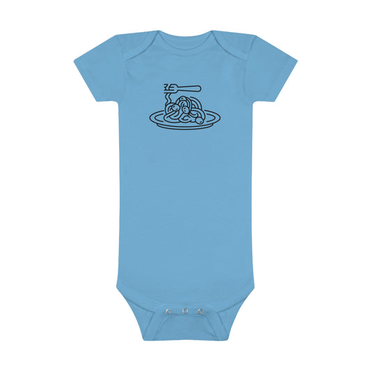 Spaghetti Dinner Print Baby Onesies