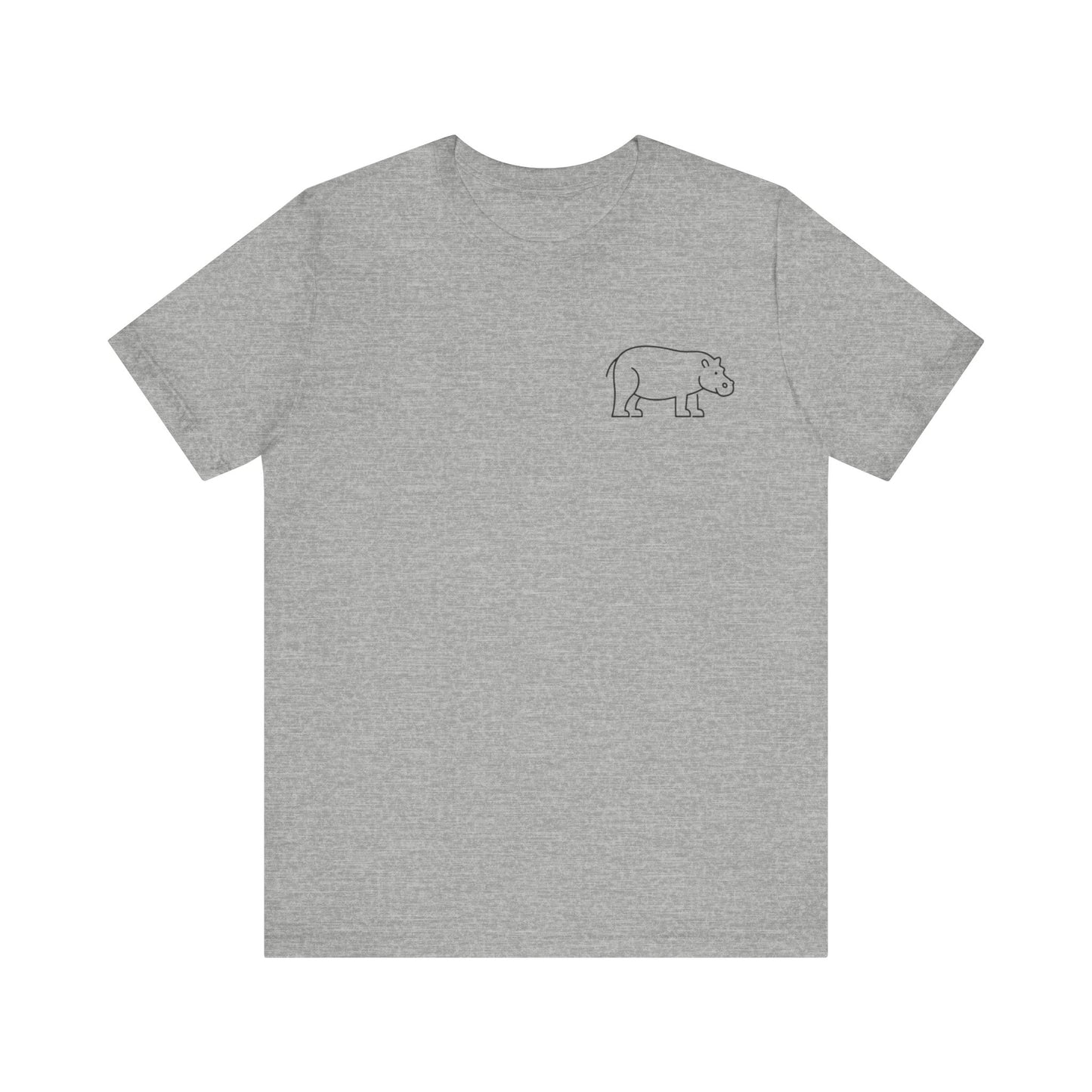 Hippo Print Men & Women T-Shirt