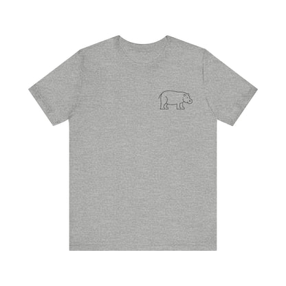 Hippo Print Men & Women T-Shirt