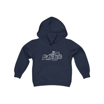 Zooming Race Car Print Kids Hoodie