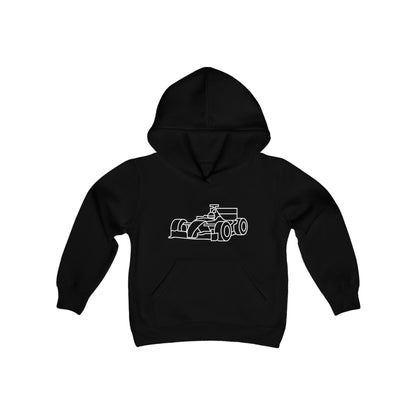 Zooming Race Car Print Kids Hoodie