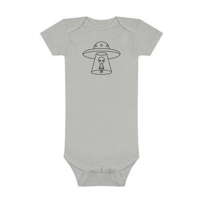 Alien UFO Print Baby Onesies