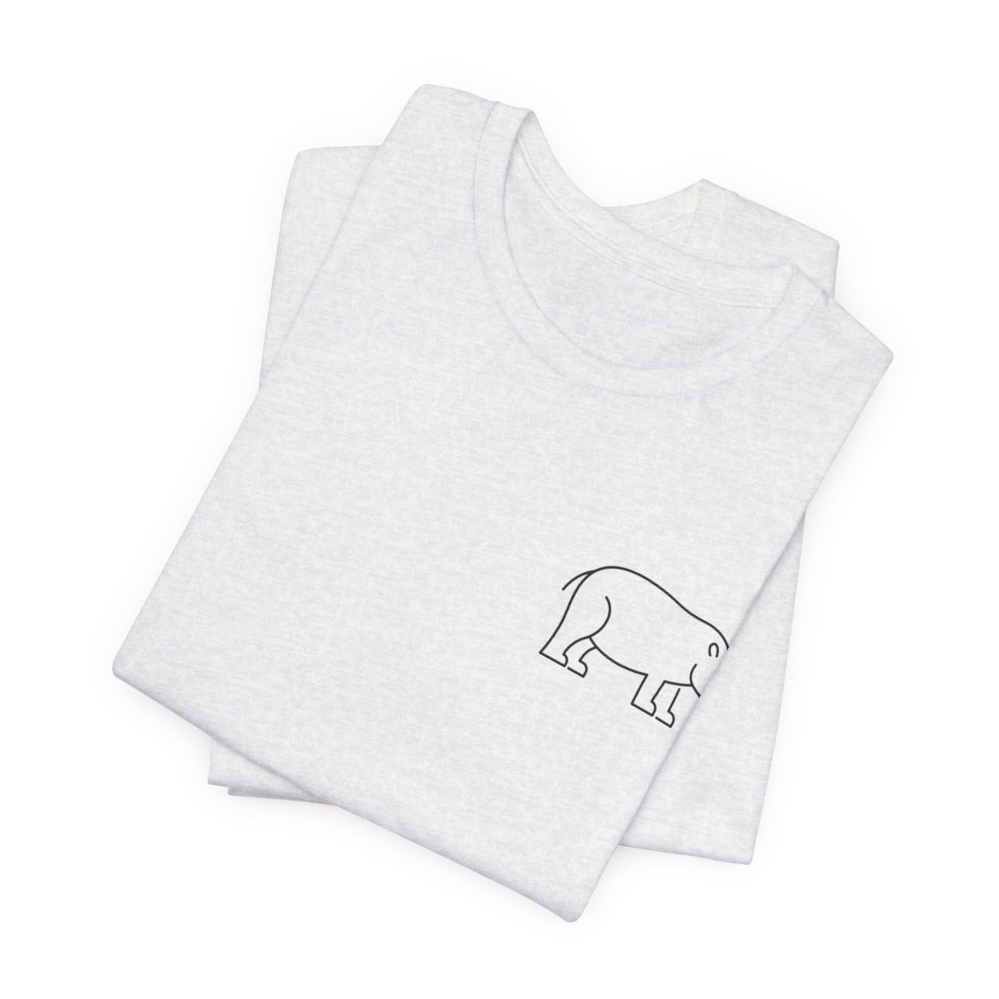 Hippo Print Men & Women T-Shirt