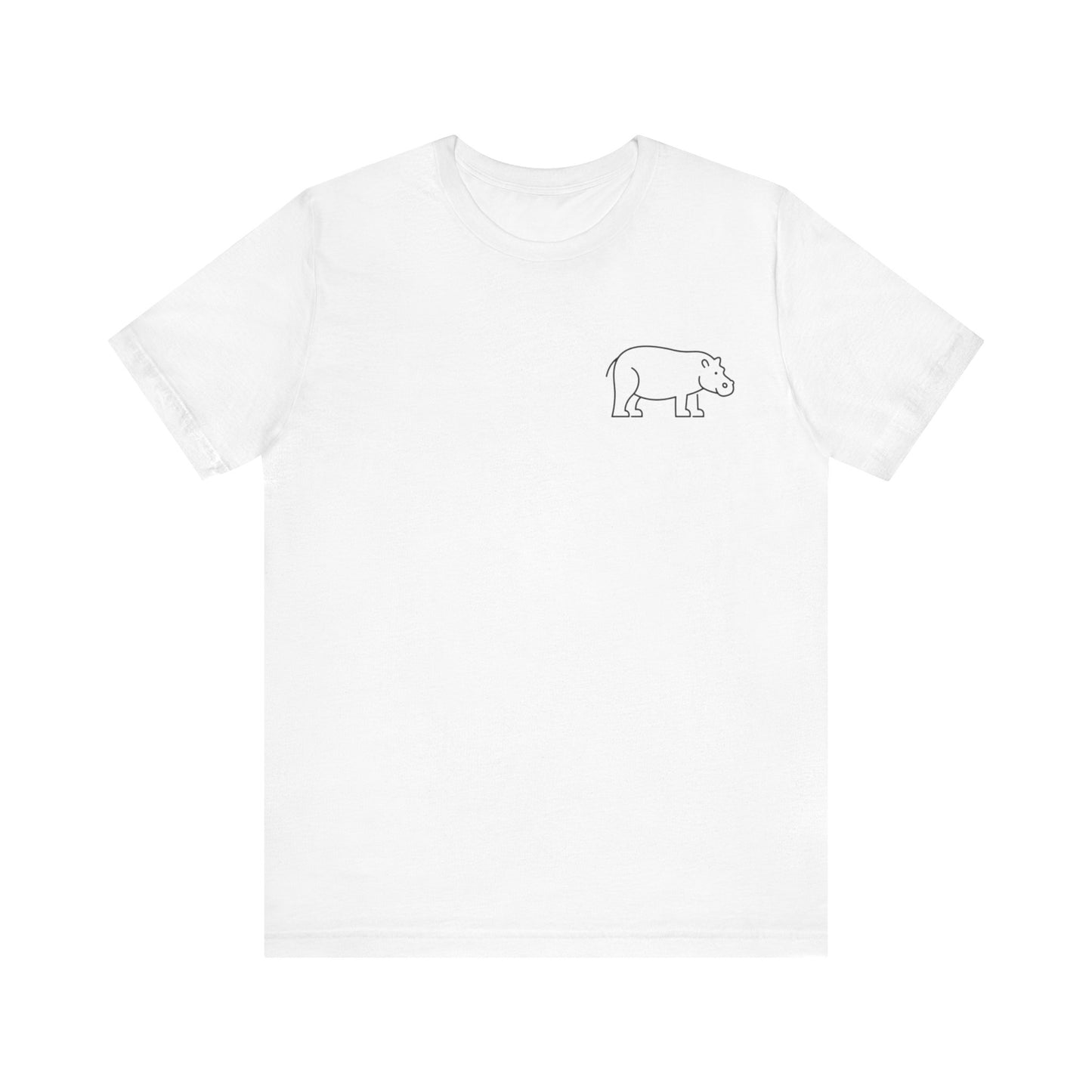 Hippo Print Men & Women T-Shirt