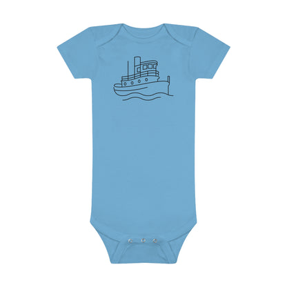 Tug Boat Print Baby Onesies