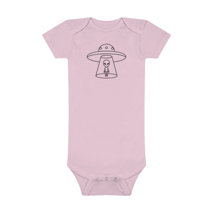 Alien UFO Print Baby Onesies