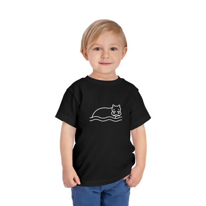 Hippo In Water Print Toddlers T-Shirt