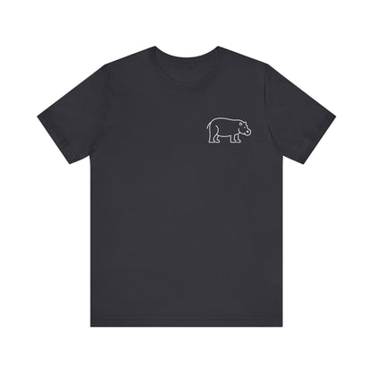 Hippo Print Men & Women T-Shirt