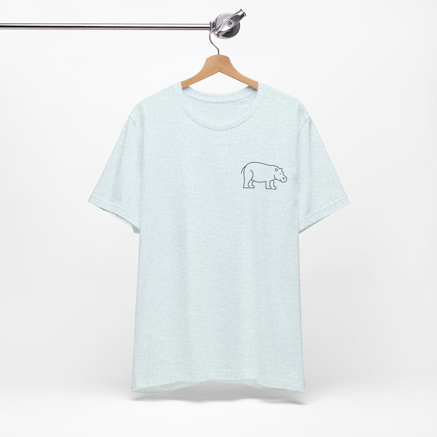 Hippo Print Men & Women T-Shirt