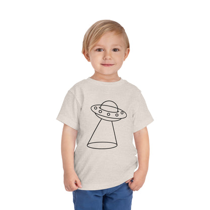 UFO with a Beam of Light Print Kids T-Shirt