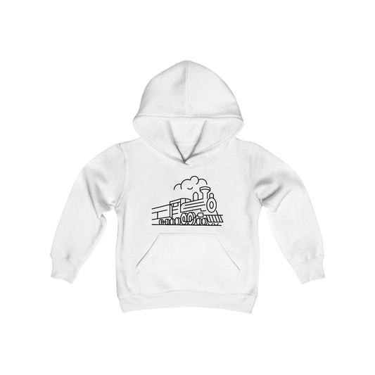 Choo-Choo Train Print Kids Hoodie