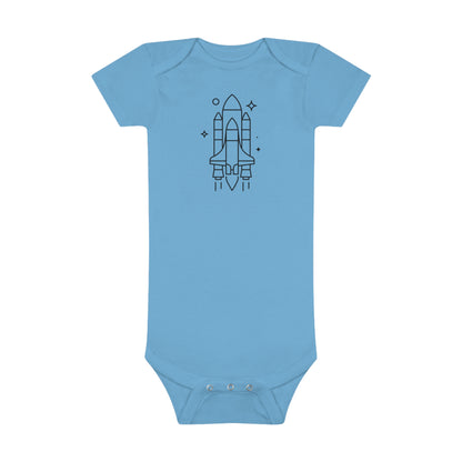 Rocket  Ship Print Baby Onesies