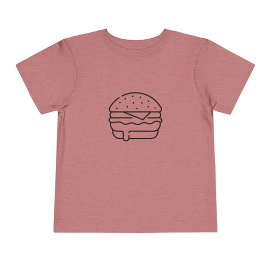 Yummy Burger Print Toddlers T-Shirt