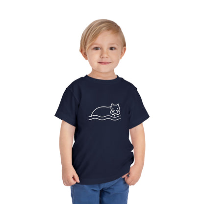 Hippo In Water Print Toddlers T-Shirt