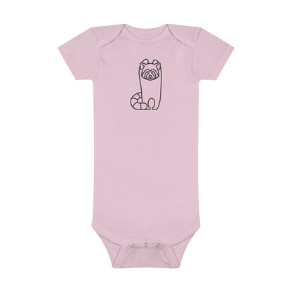 Standing Red Panda Print Baby Onesies