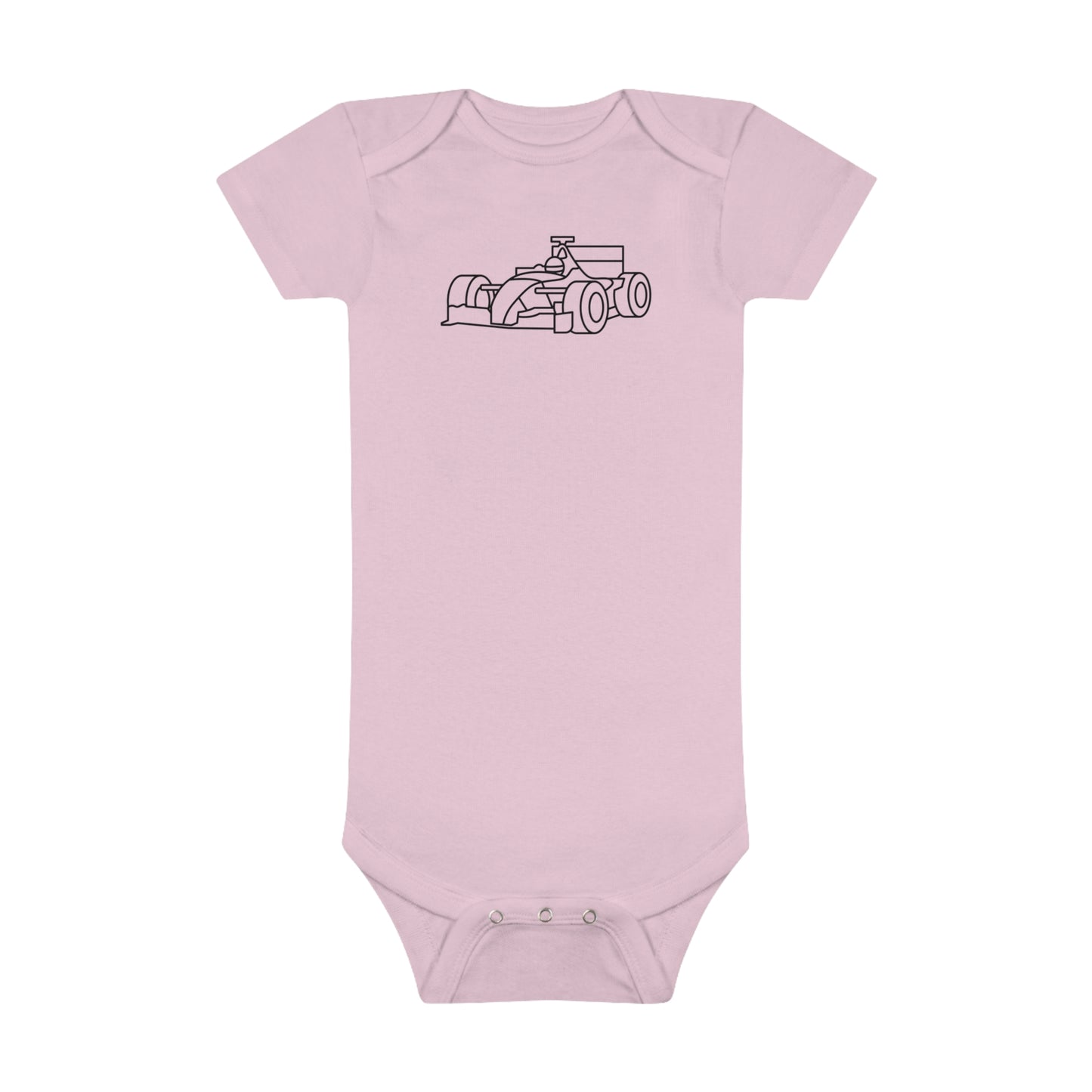 Zooming Race Car Print Baby Onesies