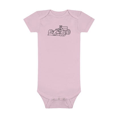 Zooming Race Car Print Baby Onesies