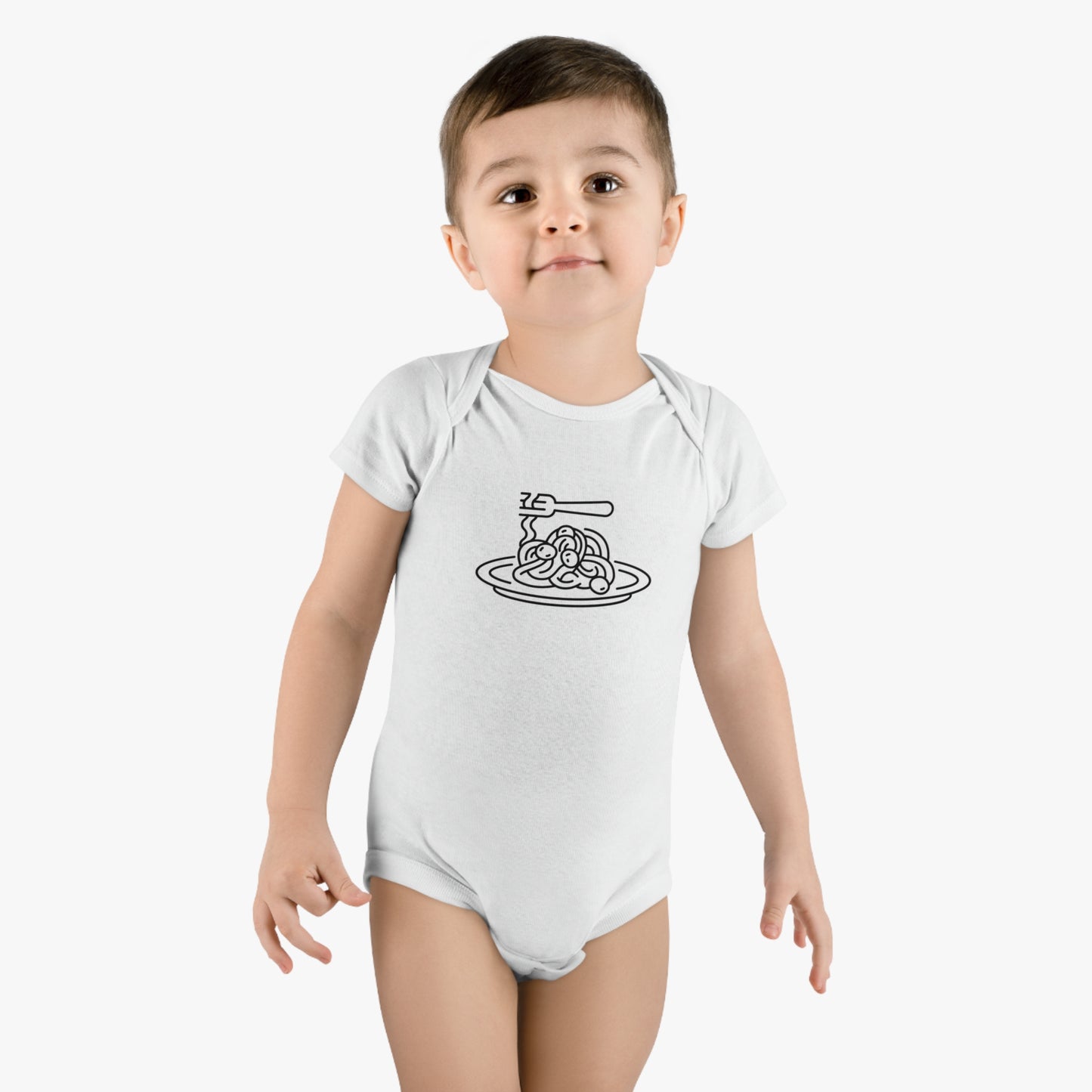 Spaghetti Dinner Print Baby Onesies